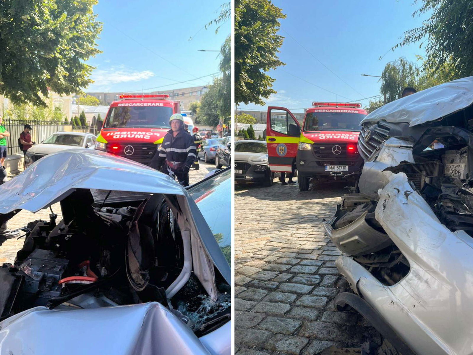 Trei autoturisme implicate ntr un accident rutier pe o stradă din