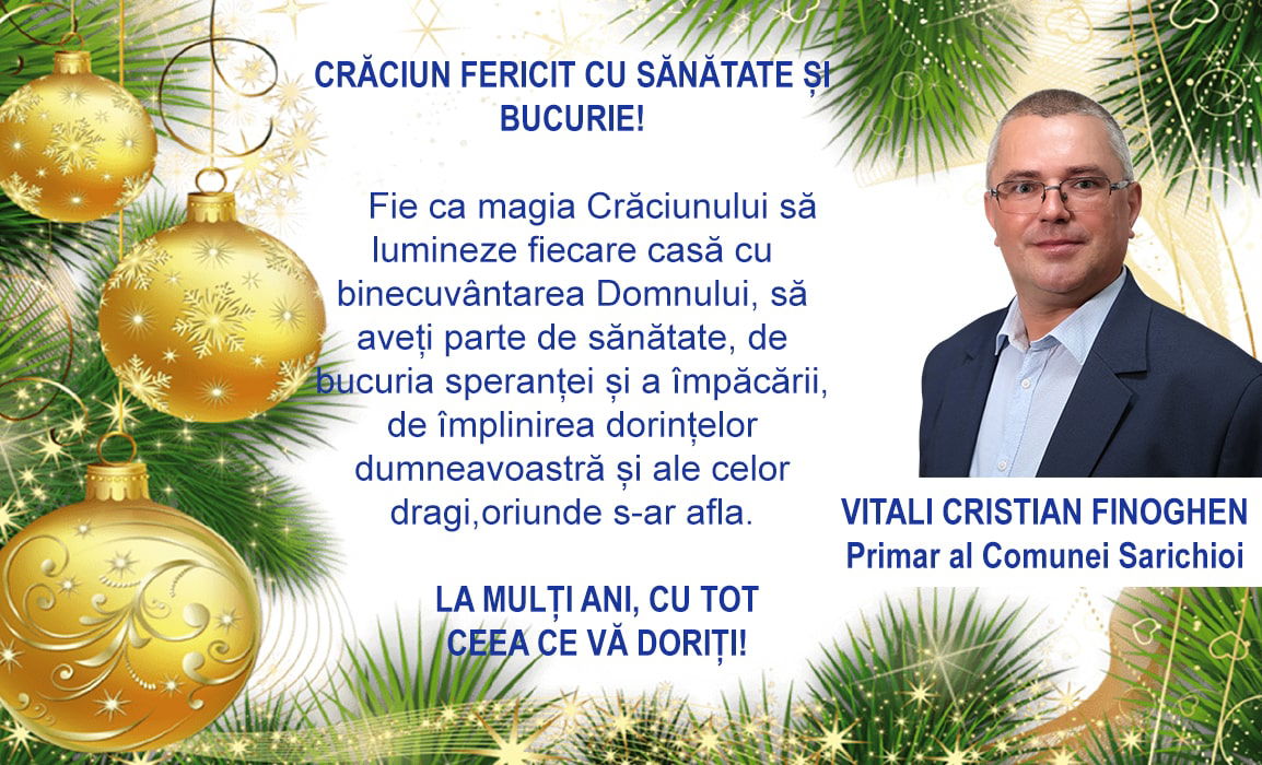 Mesaj De Crăciun: Vitali Cristian Finoghen – Primar Al Comunei ...